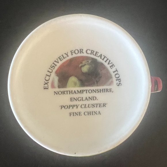 Vintage Fine China POPPY CLUSTER Mug by Creative Tops in England ~ Garden - Picture 9 of 10